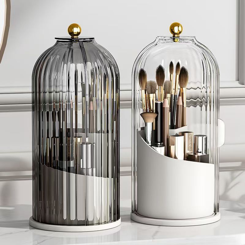 Luxury Skincare Containers - 360° Rotating Makeup Brush Holder With