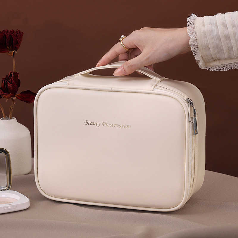 Luxury Skincare Containers - Wholesale PU Large Capacity Tote Makeup