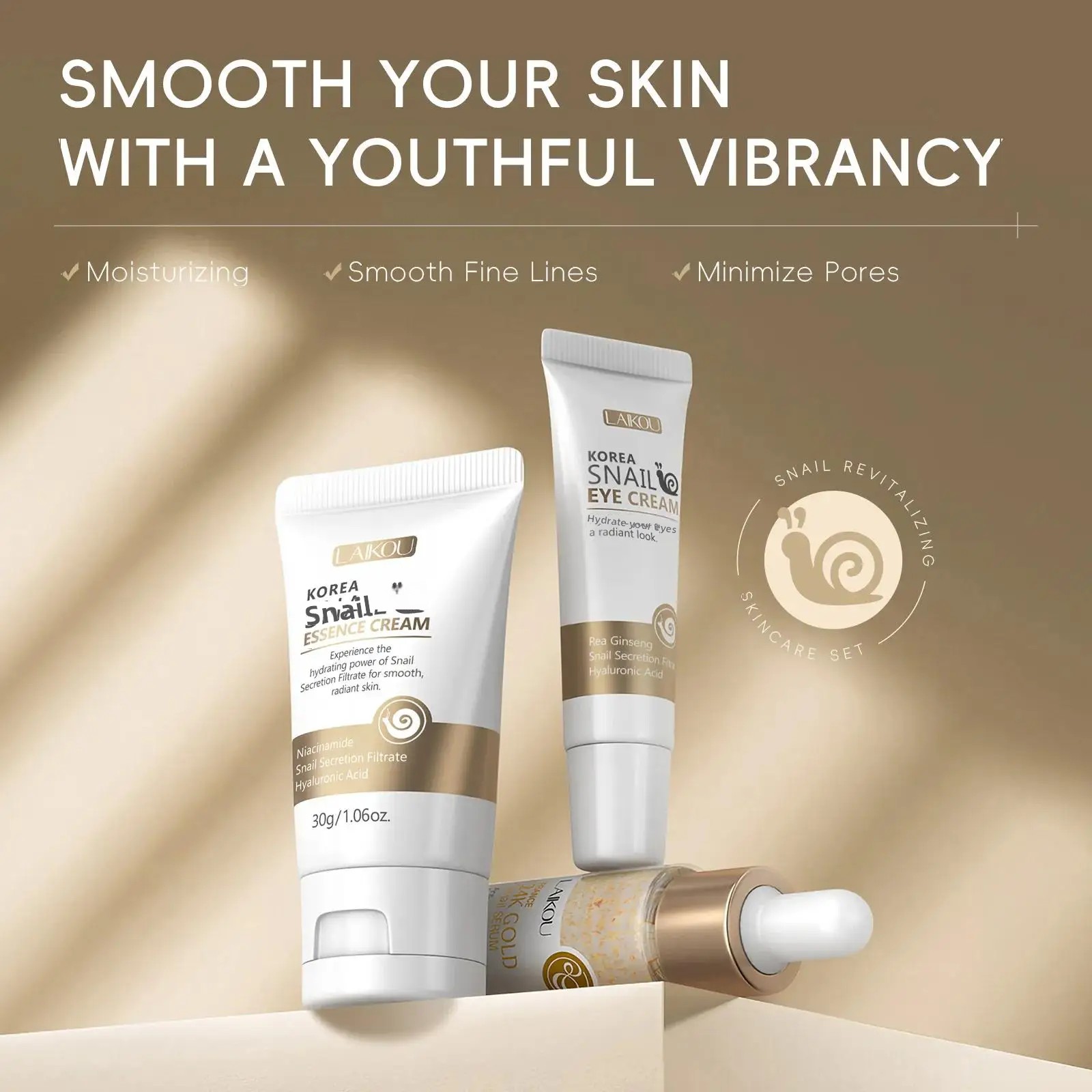24K Gold Snail Repair Serum Ey - Luxury Skincare Line recension och pris