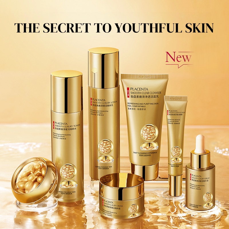Placenta Skin Care Seven-Piece - Luxury Skincare Kit recension och pris
